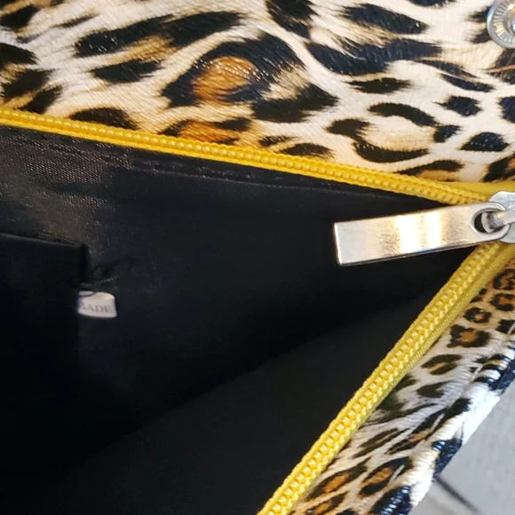 Animal print large vinyl clutch bag - Picture 6 of 6